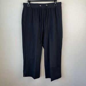 Jennifer Moore Black Cropped Sweat Pants EUC